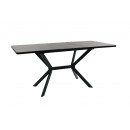 Стол ВВР Миллер Мрамор черный 3/черный №7, стекло 120-160/80